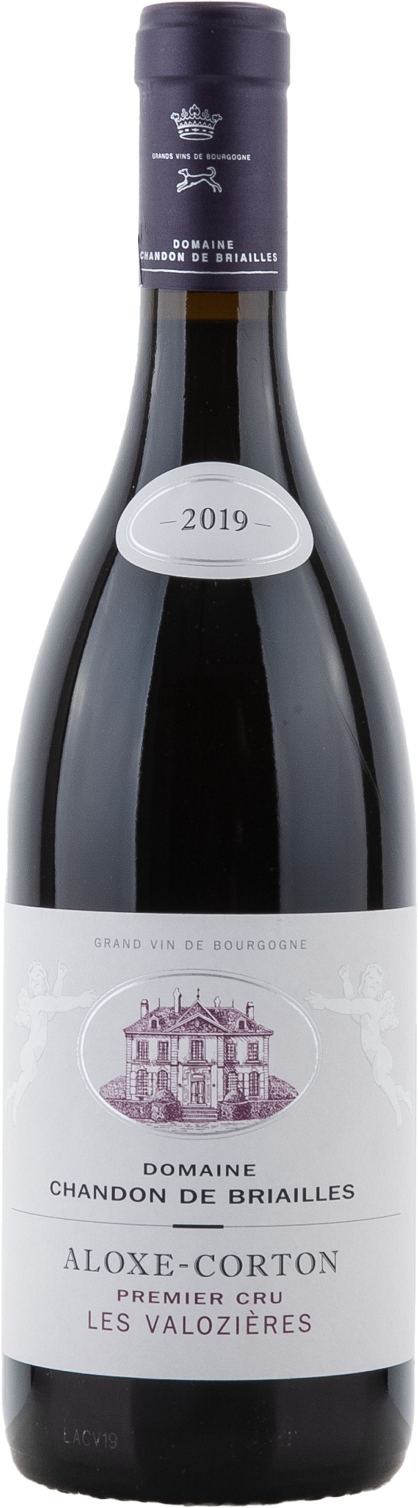 Chandon de Briailles Aloxe-Corton 1er Cru Les Valozières rouge 2019, 750ml Flasche, Ansicht Frontetikett