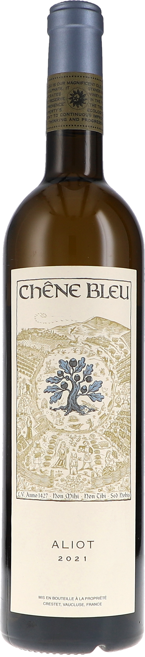 Chêne Bleu Aliot 2021, 750ml Flasche, Ansicht Frontetikett