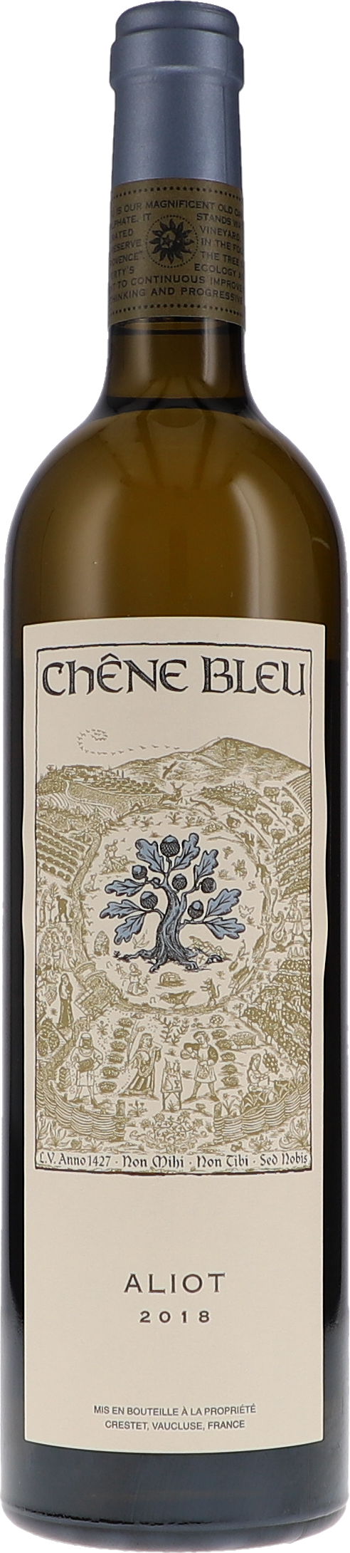Chêne Bleu Aliot 2018, 750ml bottle, front label view