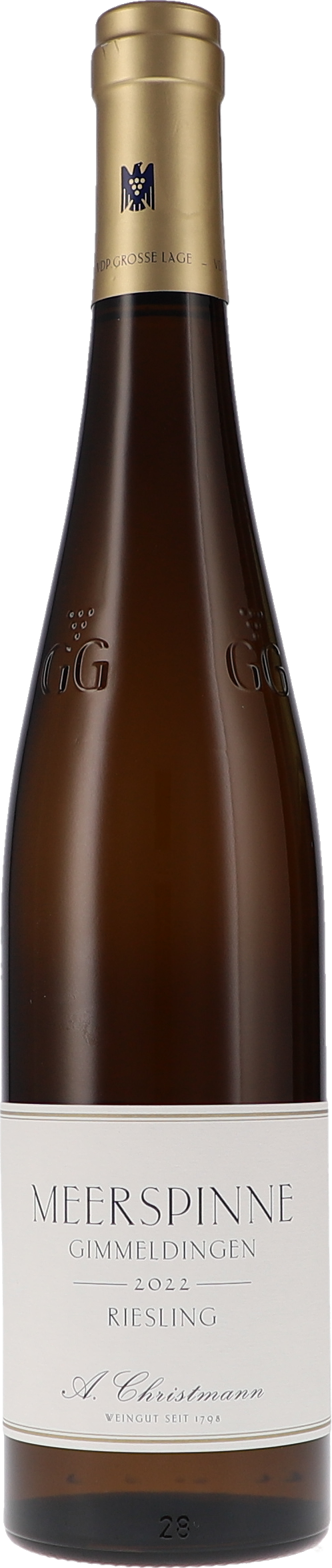 Christmann Gimmeldinger Meerspinne Riesling Grosses Gewächs 2022, 750ml bottle, front label view