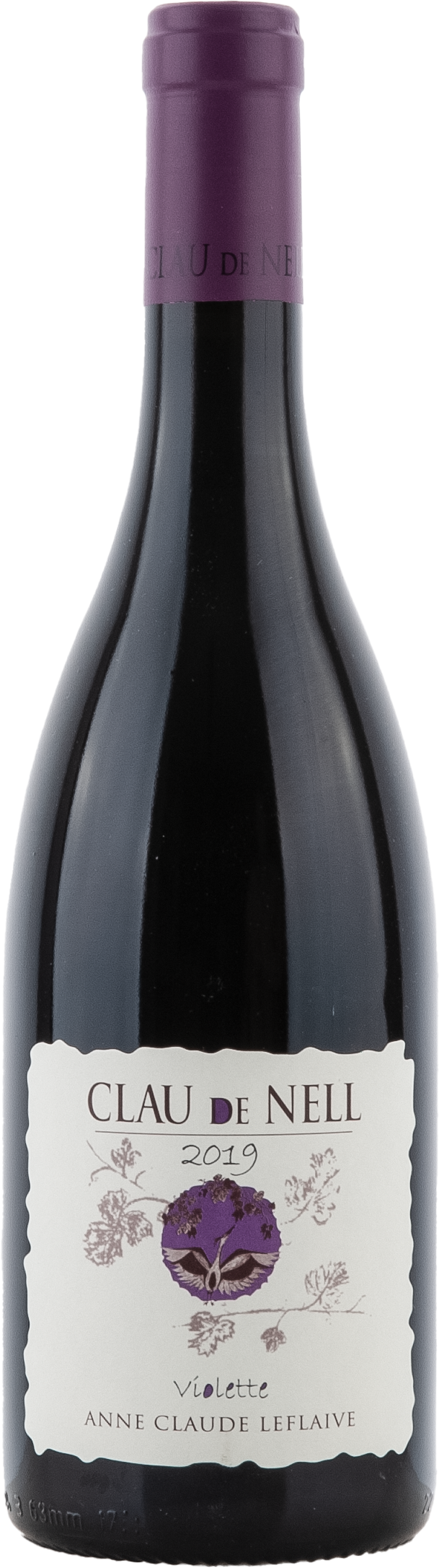 Clau de Nell Violette 2019, 750ml bottle, front label view