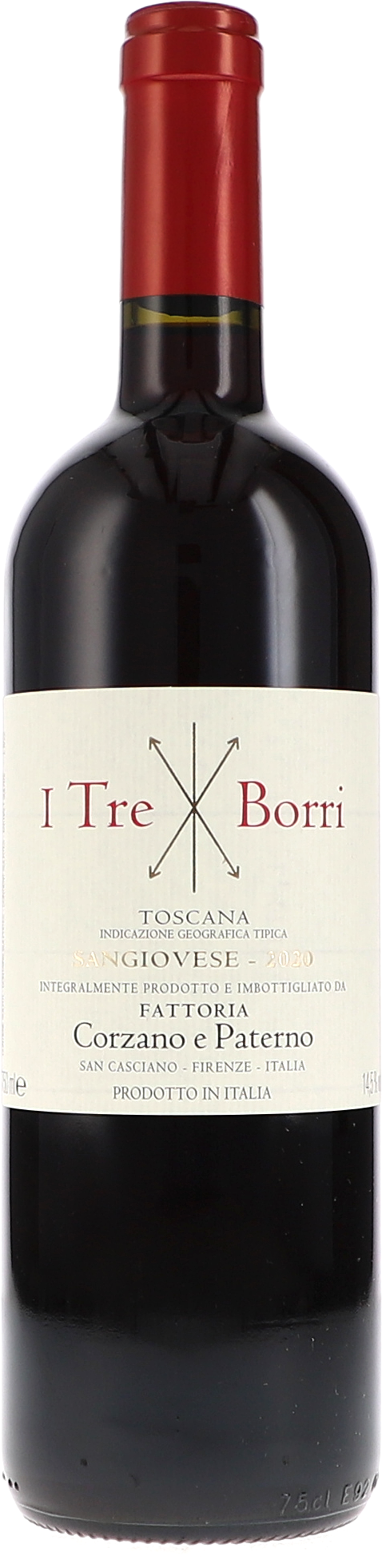 Corzano e Paterno I Tre Borri 2020, 750ml bottle, front label view