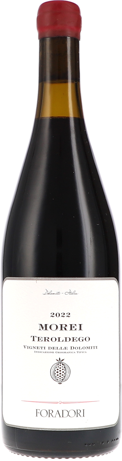 Foradori Morei Teroldego 2022, 750ml bottle, front label view