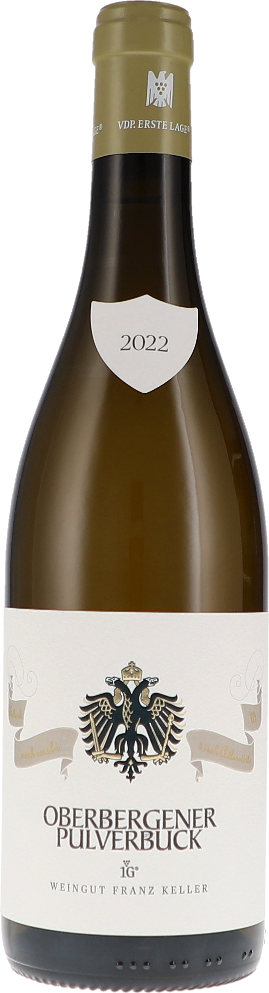 Franz Keller Oberbergener Pulverbuck Weisburgunder 2022, 750ml bottle, front label view