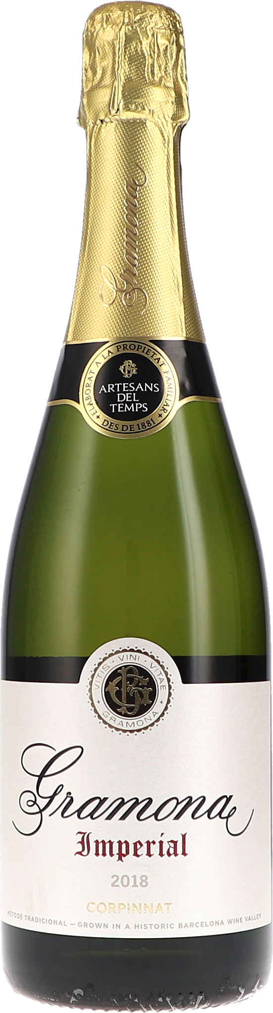Gramona Imperial Brut 2018, 750ml bottle, front label view