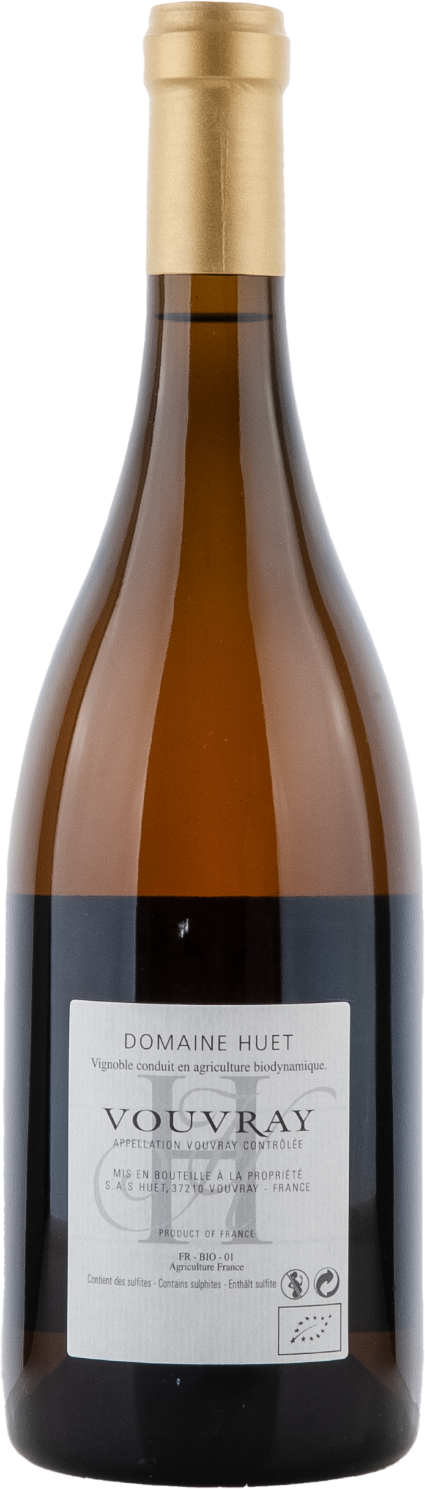 Huet Clos du Bourg Moelleux 1ère Trie 2020, 750ml bottle, back label view