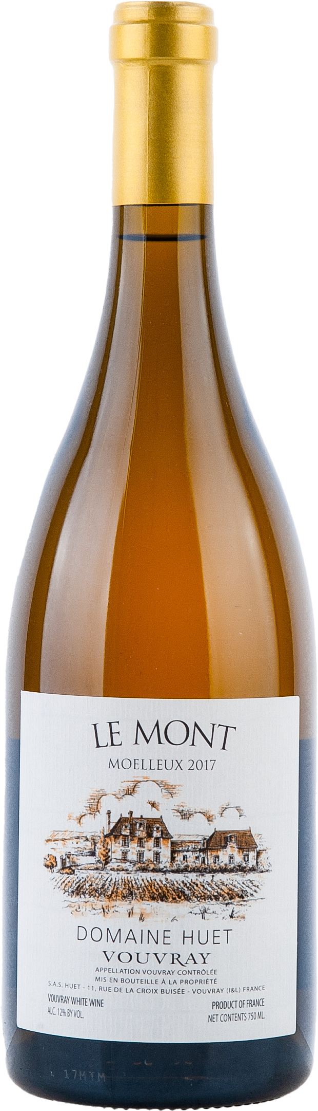 Huet Le Mont Moelleux 2017, 750ml bottle, front label view