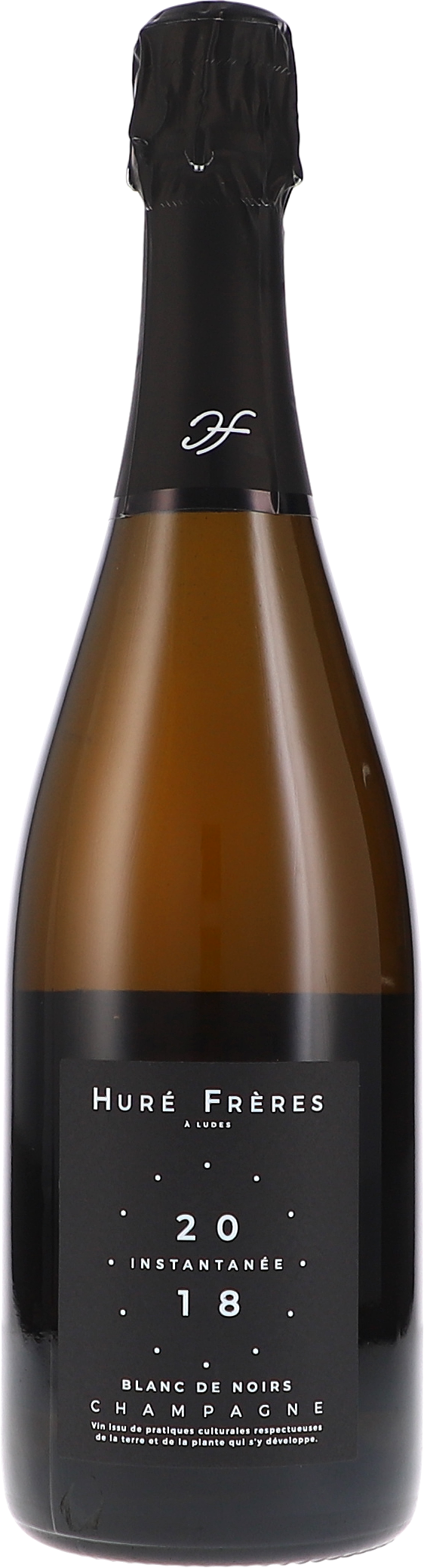 Huré Frères Instantanée blanc de Noirs Extra Brut 2018, 750ml bottle, front label view