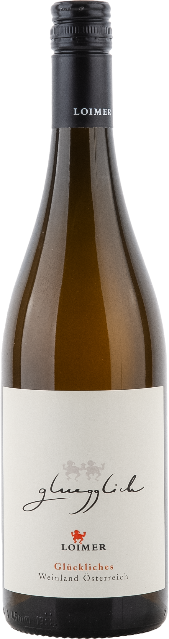 Loimer Gluegglich Weiss, 750ml bottle, front label view
