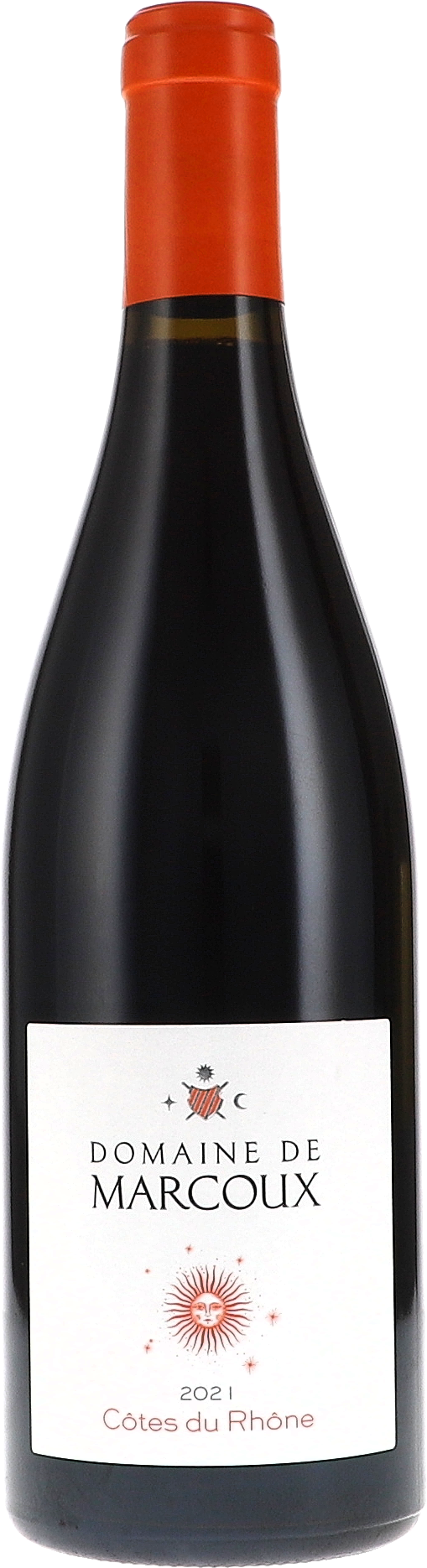 Marcoux Côtes du Rhône rouge 2021, 750ml bottle, front label view