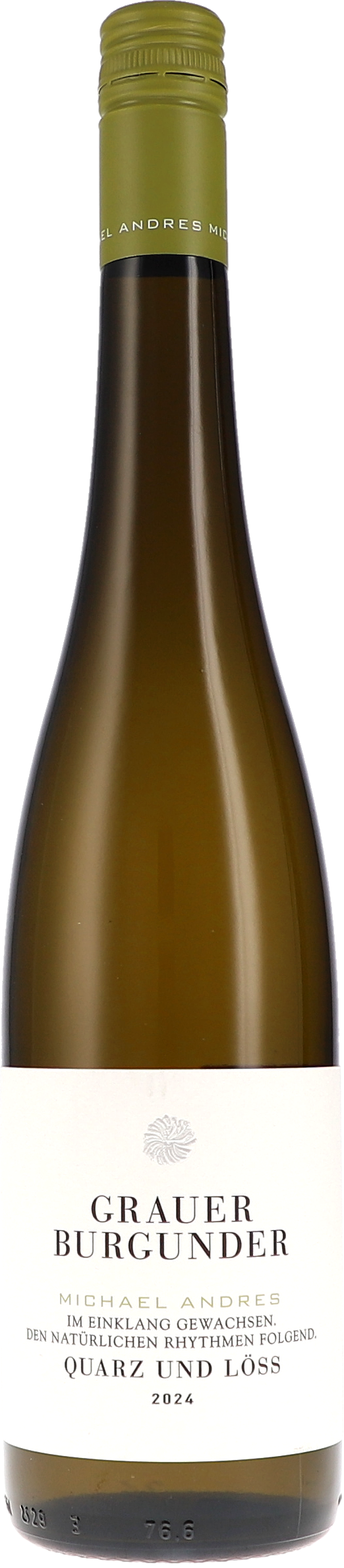 Michael Andres Grauer Burgunder Quarz und Löss 2024, 750ml bottle, front label view