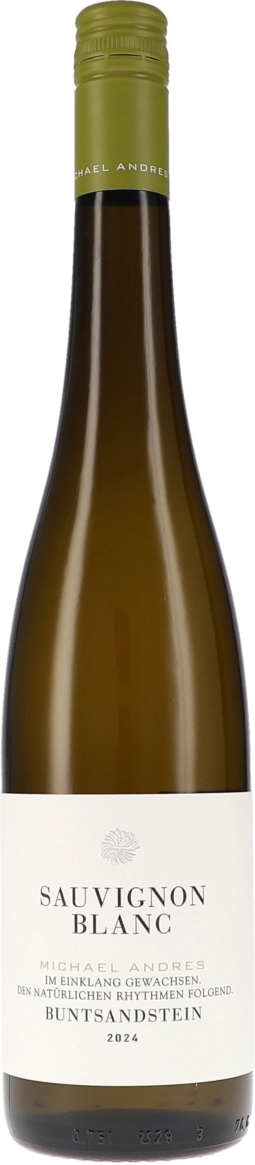 Michael Andres Sauvignon blanc Buntsandstein 2024, 750ml bottle, front label view