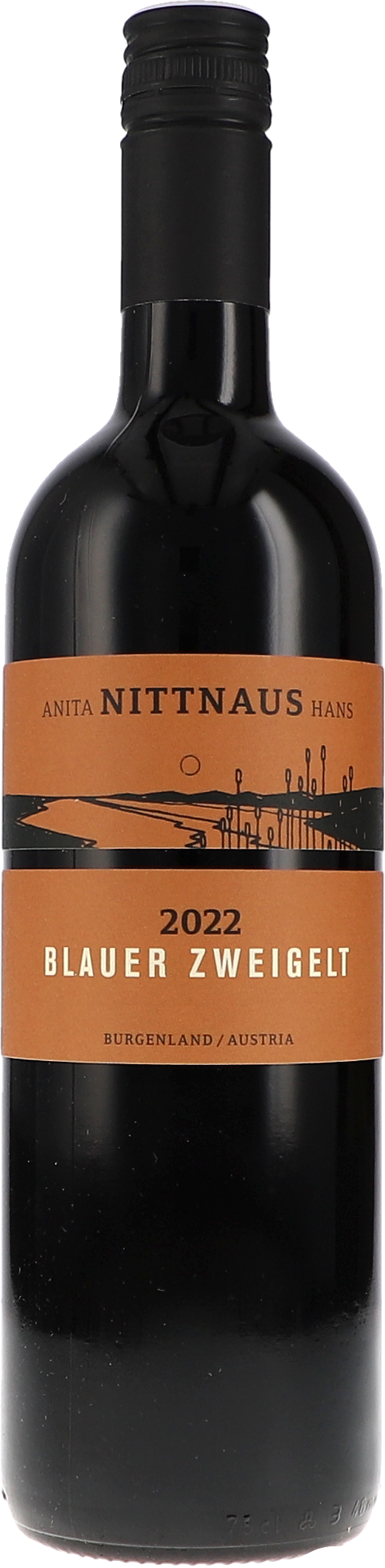 Nittnaus Anita & Hans Blauer Zweigelt 2022, 750ml bottle, front label view