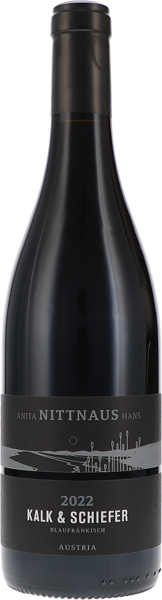 Nittnaus Anita & Hans Blaufränkisch Kalk & Schiefer 2022, 750ml bottle, front label view