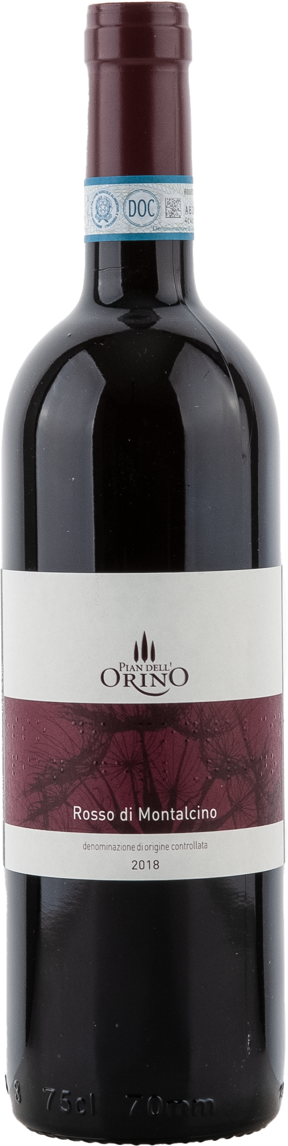 Pian Dell'Orino Rosso di Montalcino 2018, 750ml bottle, front label view