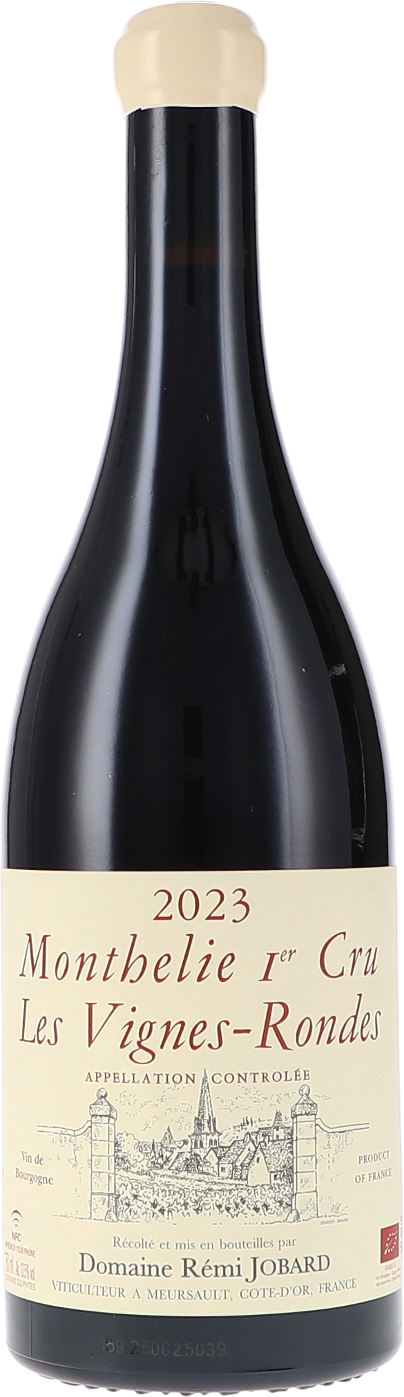 Rémi Jobard Monthelie 1er Cru Les Vignes-Rondes 2023, 750ml bottle, front label view