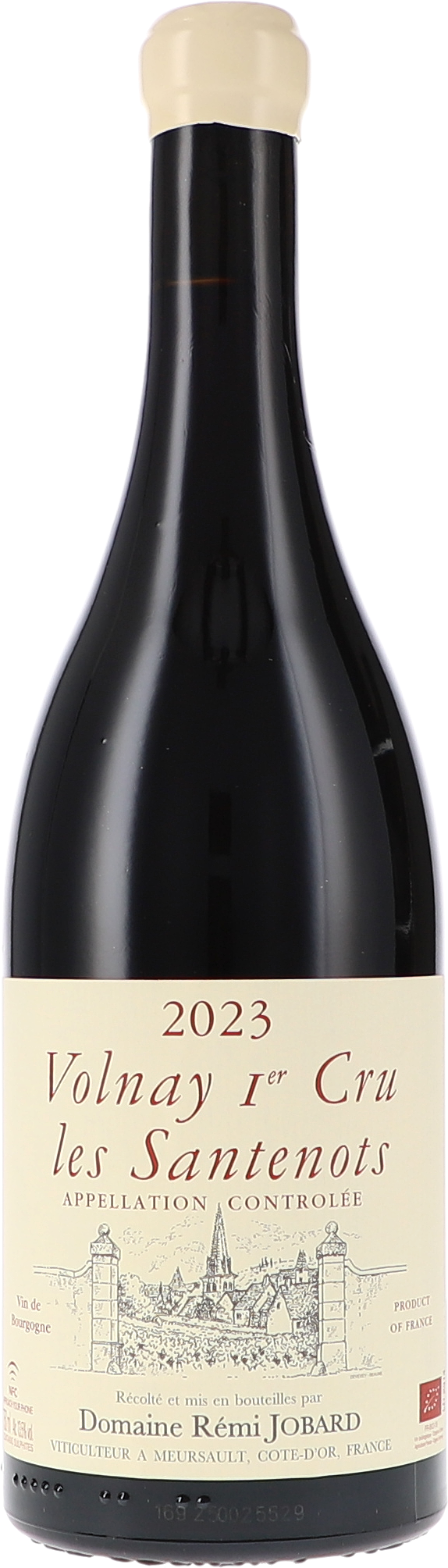 Rémi Jobard Volnay 1er Cru Les Santenots 2023, 750ml bottle, front label view