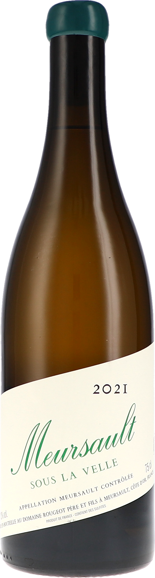 Rougeot Père & Fils Meursault Sous la Velle Sans Sulfite 2021, 750ml bottle, front label view