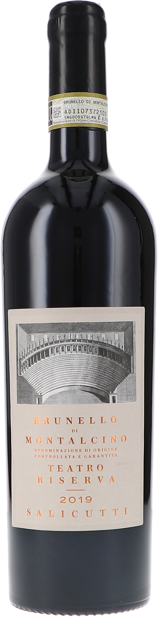 Salicutti Brunello di Montalcino Teatro Riserva 2019, 750ml bottle, front label view