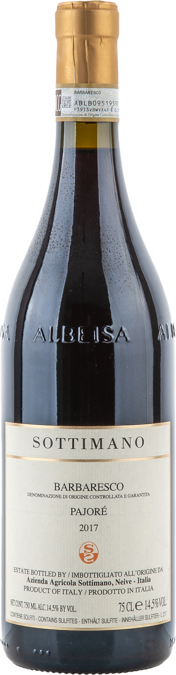 Sottimano Pajoré Barbaresco 2017, 750ml bottle, front label view