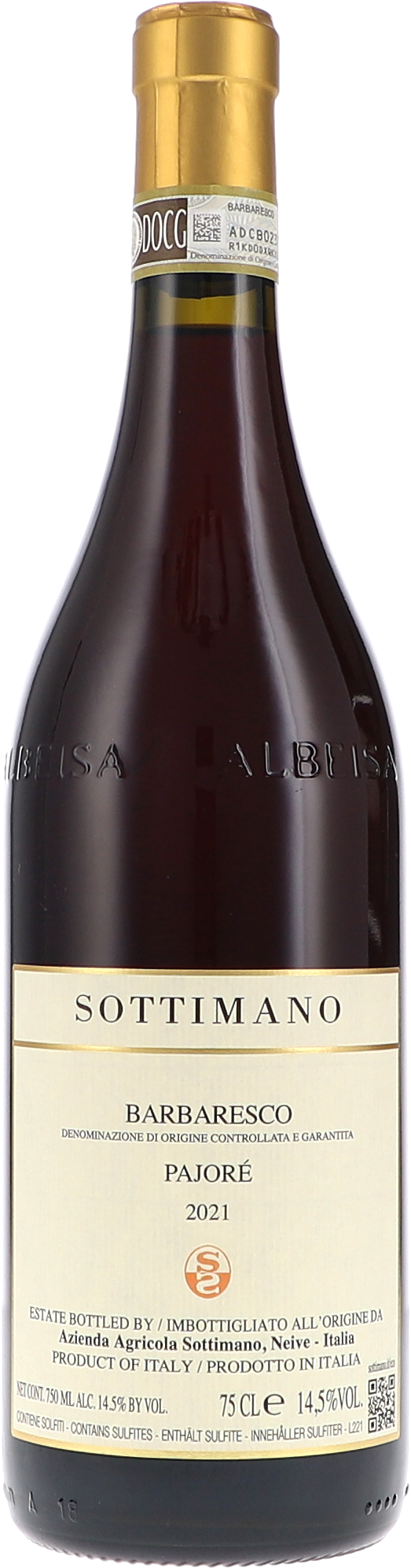 Sottimano Pajoré Barbaresco 2021, 750ml bottle, front label view