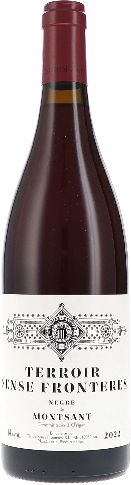Terroir Sense Fronteres Negre 2022, 750ml bottle, front label view