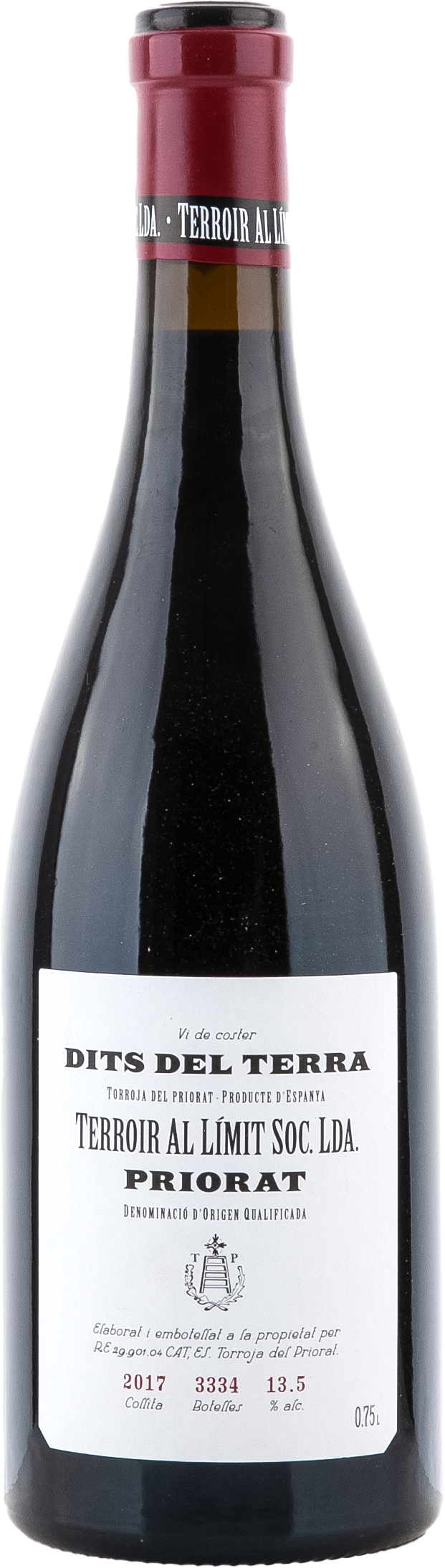 Terroir al Limit Dits del Terra 2017, 750ml bottle, front label view