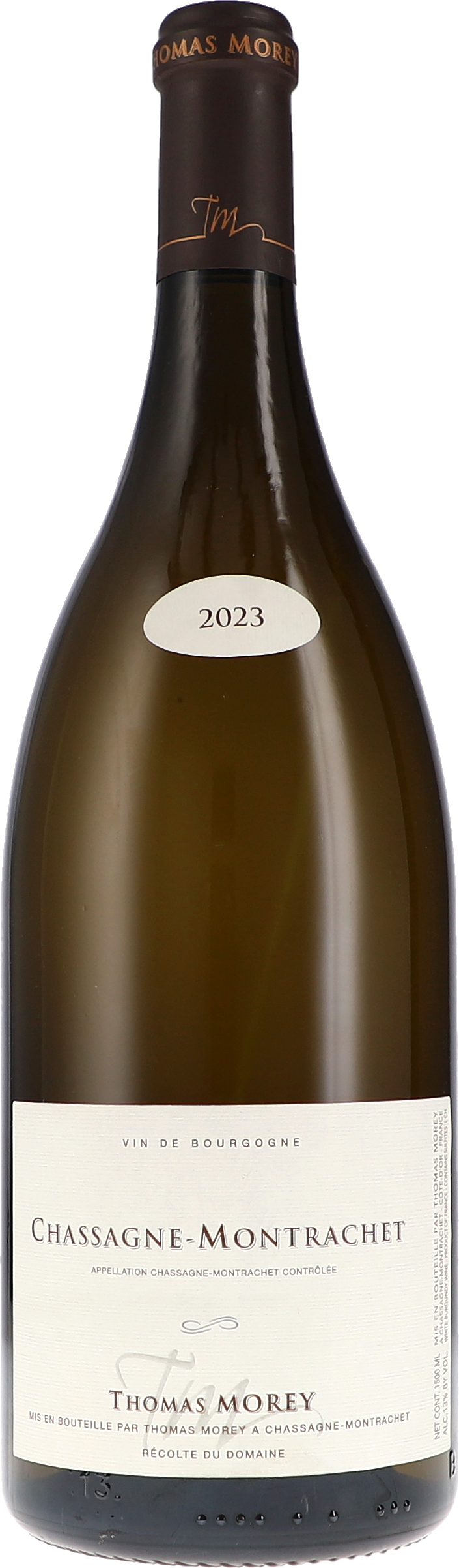 Thomas Morey Chassagne-Montrachet blanc 2023, 1500ml bottle, front label view