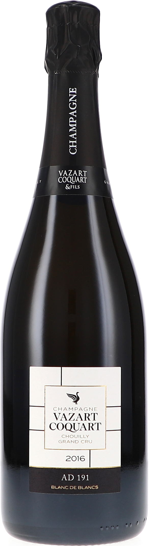 Vazart-Coquart & Fils AD 191 Extra Brut blanc de blancs Chouilly Grand Cru 2016, 750ml bottle, front label view