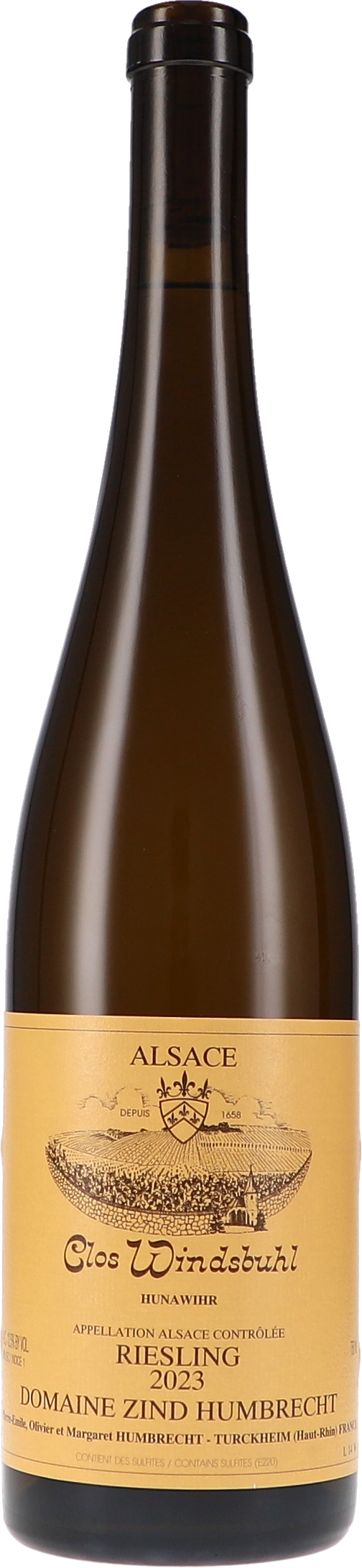 Zind-Humbrecht Riesling Clos Windsbuhl 2023, 750ml bottle, front label view