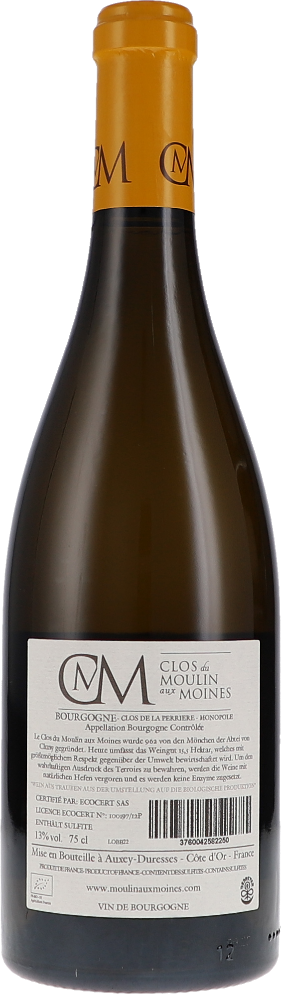 Clos du Moulin aux Moines Bourgogne Clos de la Perrière blanc Monopole 2022 750ml Foto 2