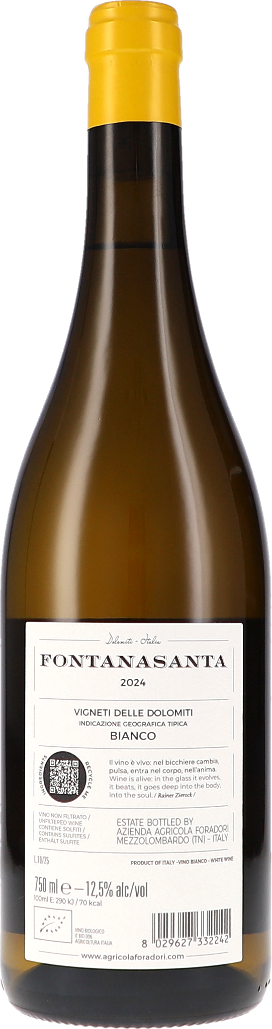 Foradori Fontanasanta Manzoni Bianco 2024 750ml Foto 2