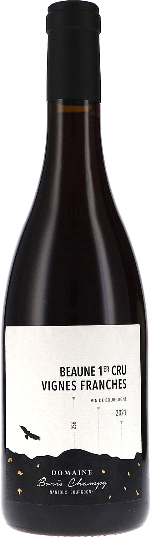 Boris Champy Beaune 1er Cru Vignes Franches 2021, 750ml Flasche, Ansicht Frontetikett