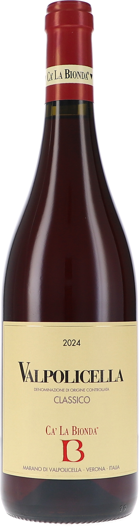 Ca' La Bionda Valpolicella Classico 2024, 750ml bottle, front label view