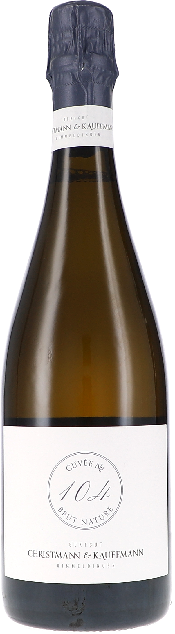 Christmann & Kauffmann Cuvée No. 104 Sekt Brut Nature, 750ml bottle, front label view