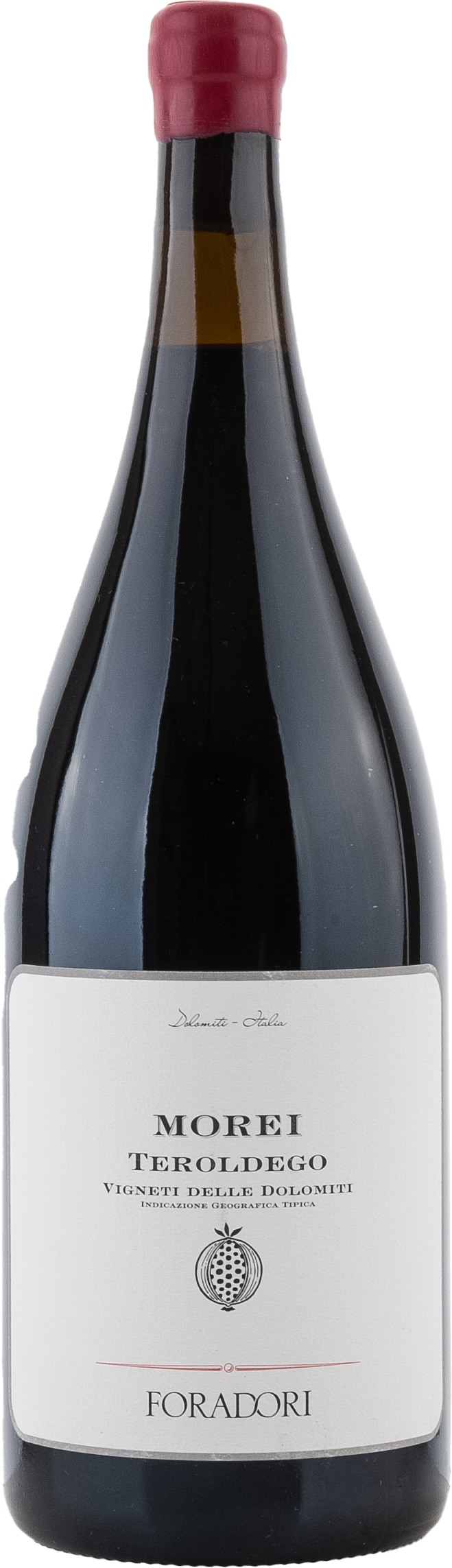 Foradori Morei Teroldego 2020, 1500ml Flasche, Ansicht Frontetikett