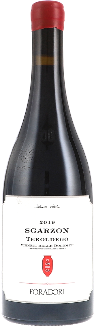 Foradori Sgarzon Cilindrica Teroldego 2019, 750ml Flasche, Ansicht Frontetikett