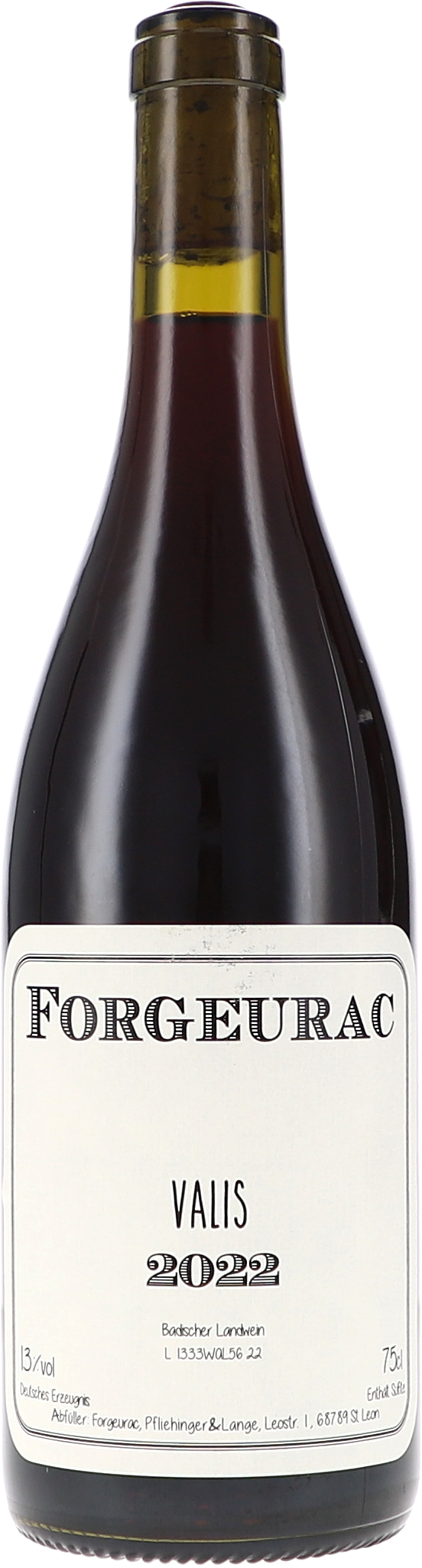 Forgeurac Valis 2022, 750ml Flasche, Ansicht Frontetikett