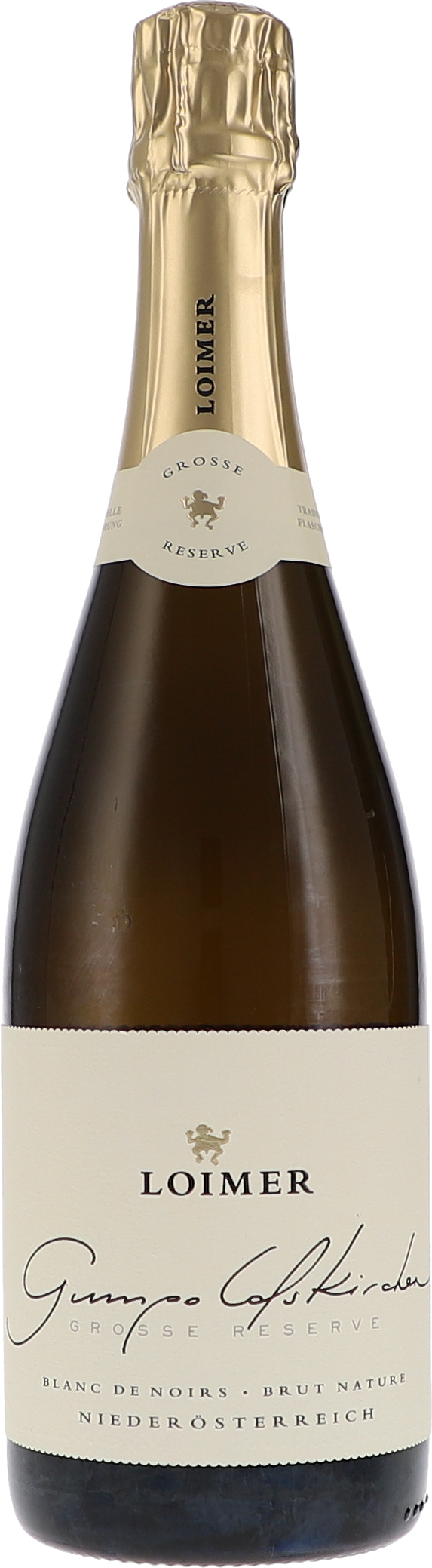 Loimer Gumpoldskirchen Grosse Reserve blanc de Noirs Brut Nature, 750ml bottle, front label view