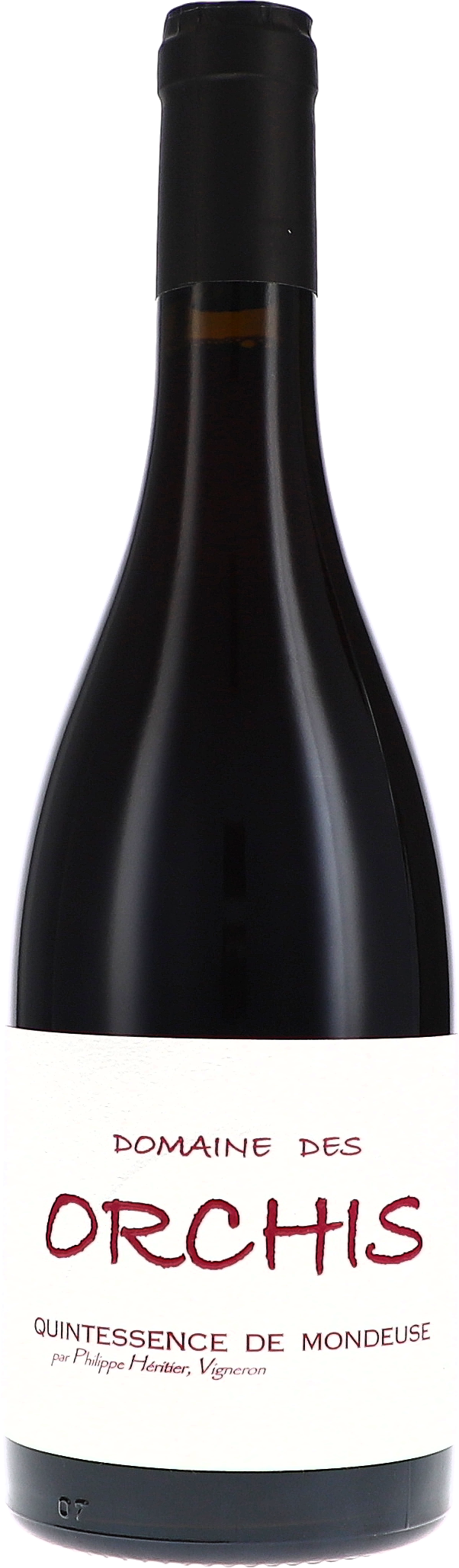 Orchis Quintessence de Mondeuse Vin de Savoie 2020, 750ml Flasche, Ansicht Frontetikett