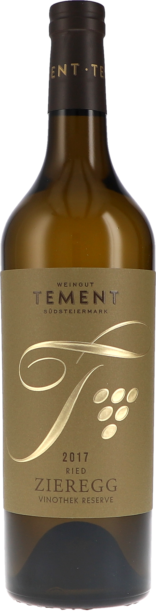Tement Ried Zieregg Sauvignon blanc Vinothek Reserve Große STK Lage 2017, 750ml Flasche, Ansicht Frontetikett