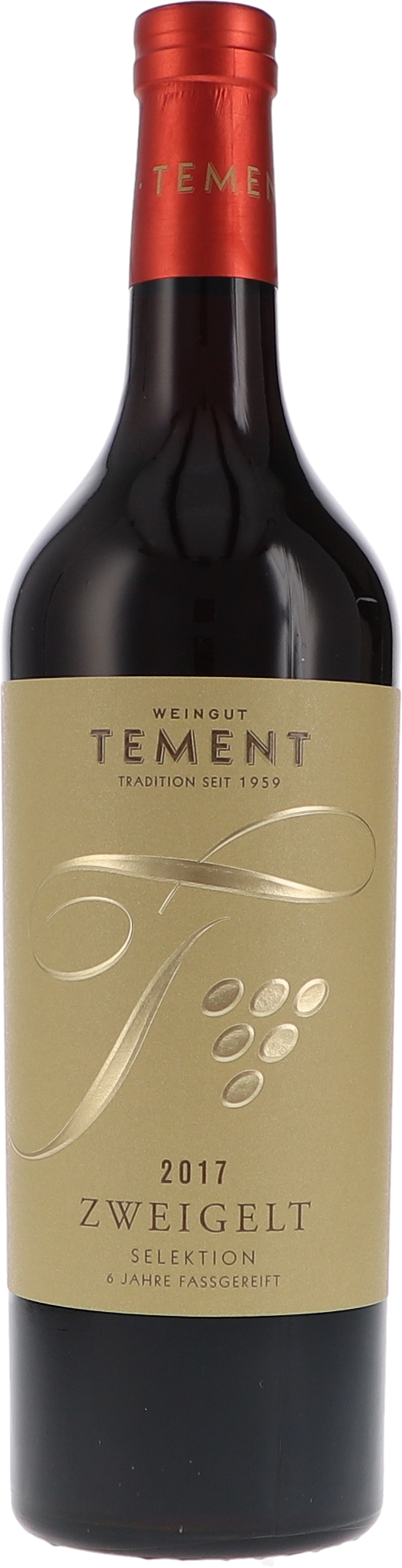 Tement Zweigelt Selektion 2017, 750ml Flasche, Ansicht Frontetikett