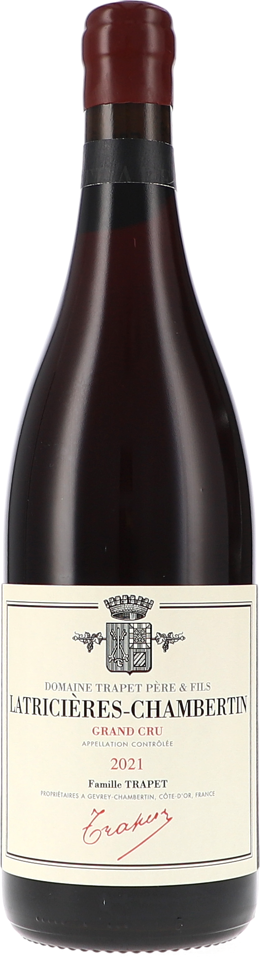 Trapet Père & Fils Latricières-Chambertin Grand Cru 2021, 750ml Flasche, Ansicht Frontetikett
