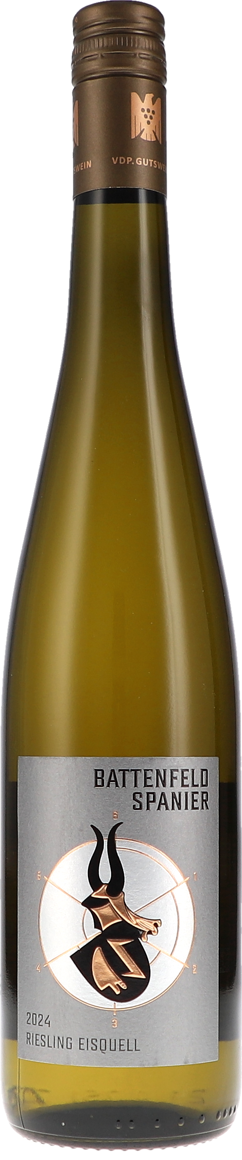 Battenfeld-Spanier Riesling Eisquell 2024, 750ml Flasche, Ansicht Frontetikett
