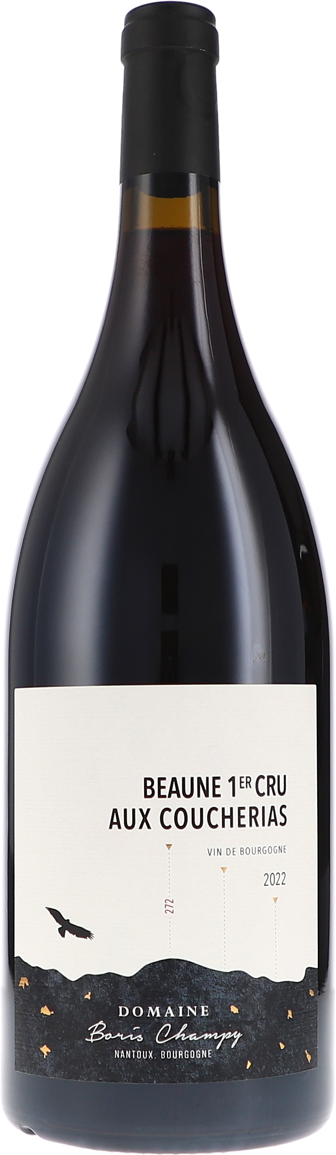 Boris Champy Beaune 1er Cru Aux Coucherias 2022, 1500ml Flasche, Ansicht Frontetikett