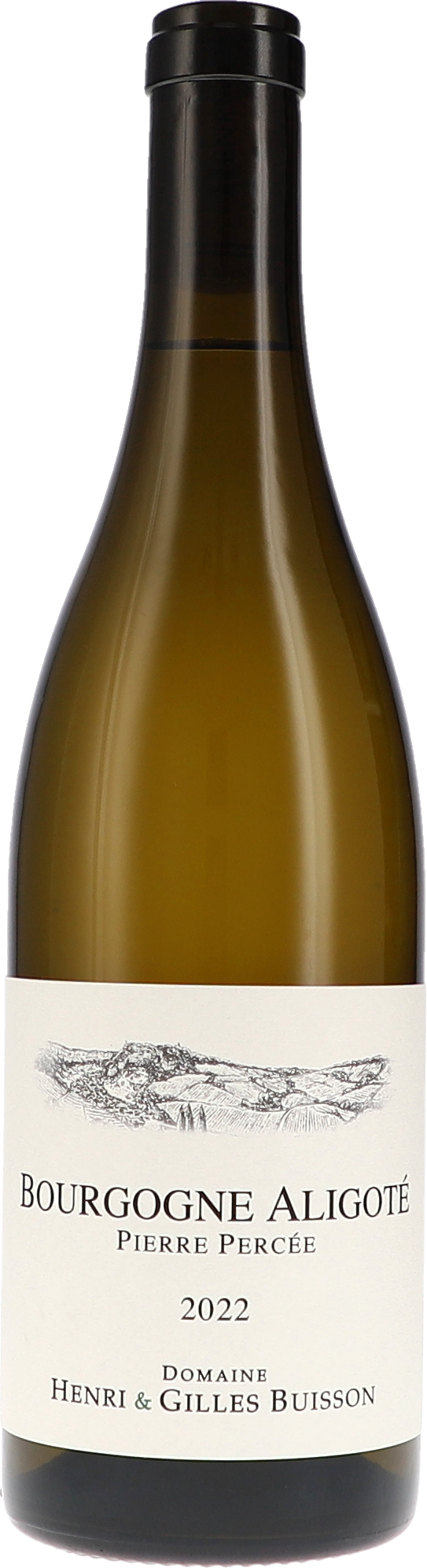 Henri & Gilles Buisson Bourgogne Aligoté Pierre Percée 2022, 750ml Flasche, Ansicht Frontetikett