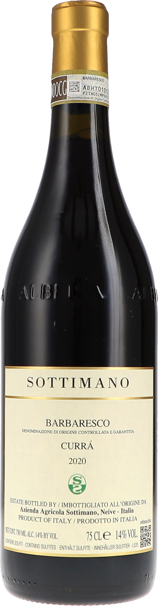Sottimano Currá Barbaresco 2020, 750ml Flasche, Ansicht Frontetikett