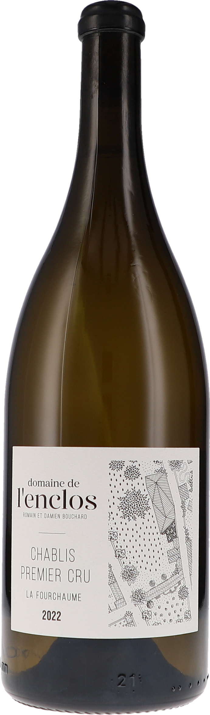 de l'Enclos Chablis 1er Cru La Fourchaume 2022, 1500ml Flasche, Ansicht Frontetikett