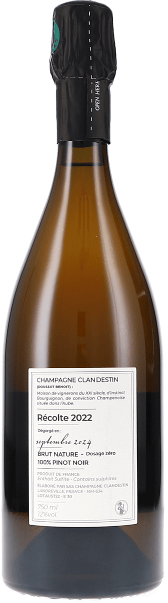 Clandestin AUSTRAL Brut Nature 2022 750ml Foto 2