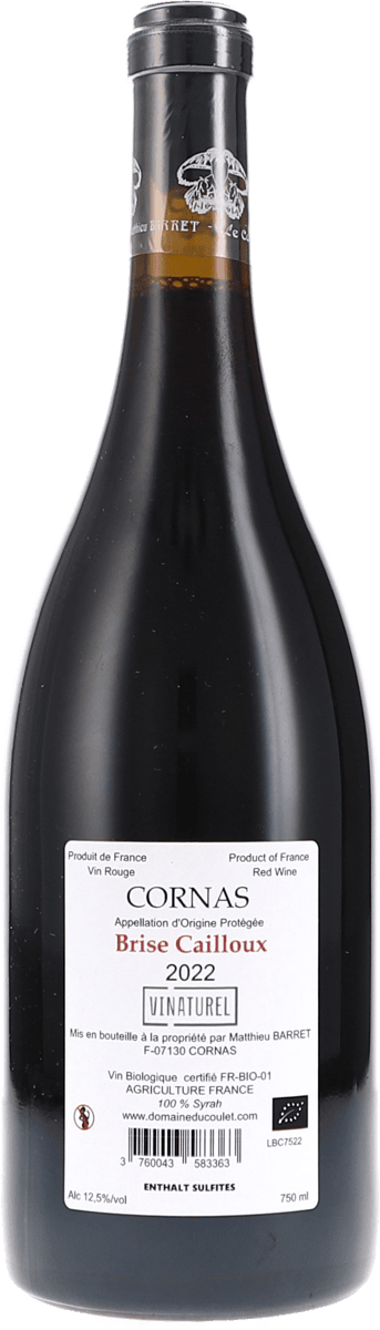 Du Coulet Cornas Brise Cailloux 2022 750ml Foto 2